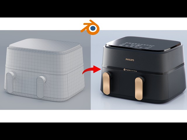 How to Model an Airfryer in Blender [Beginner Version]