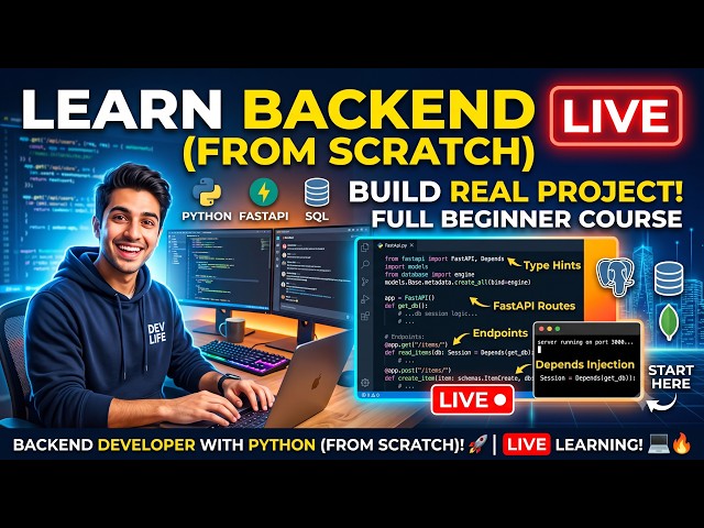 Building an E-Commerce Backend with FastAPI | Python Live Coding