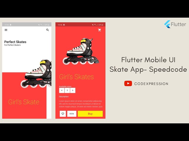 FLUTTER   E-COMMERCE   DESIGN  - Skate App Concept - SPEEDCODE