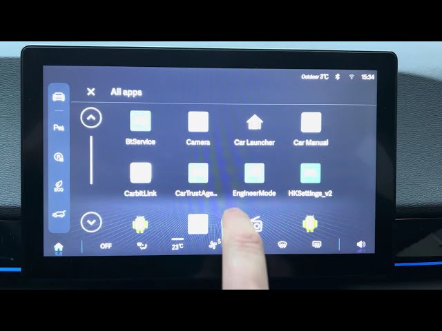 BAIC BEIJING hidden menu and native Android OS below the surface