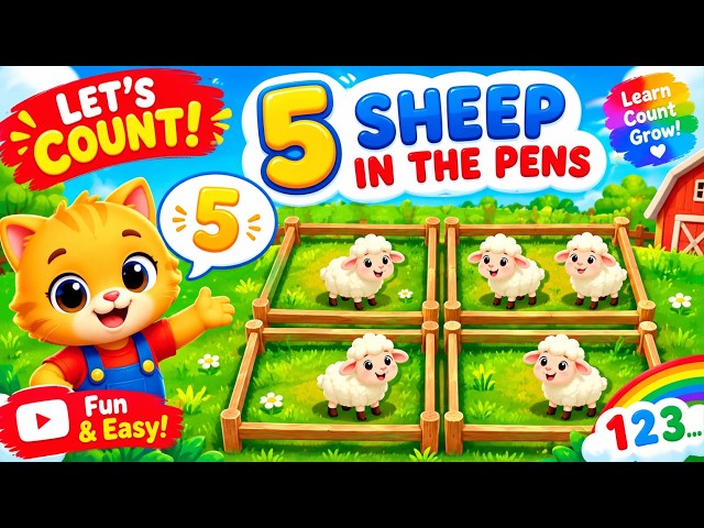 🧮🐑 Learn Math for Kids! 🐑 Simple Addition with Cute Sheep | Fun Math Problems