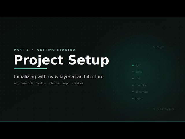 FastAPI Tutorial #2: Project Setup with uv + Layered Architecture