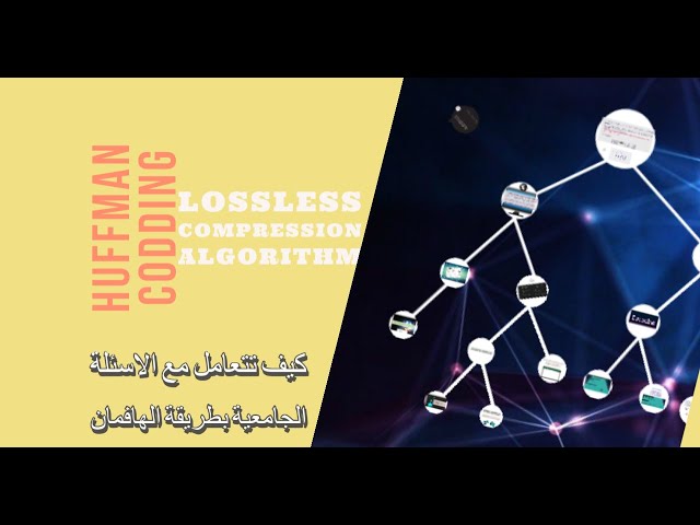 "Huffman Coding: The Art of Efficient Lossless Compression!"/حل سؤال من اسئلة الجامعة بطريقة هافمان