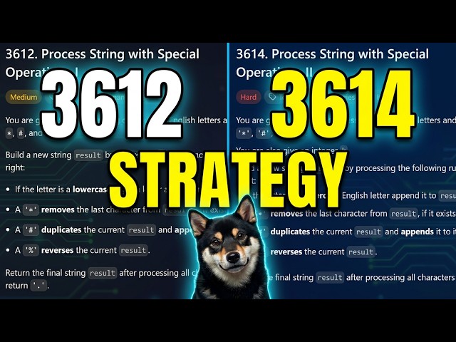 Solving Leetcode 3614 "Hard" Process String with Special Operations | C, Py3, C++ Tutorial