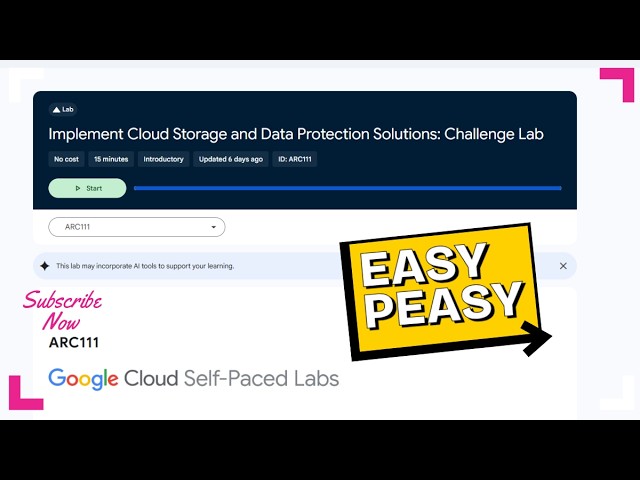 Implement Cloud Storage and Data Protection Solutions: Challenge Lab #ARC111 #qwiklabsarcade2026