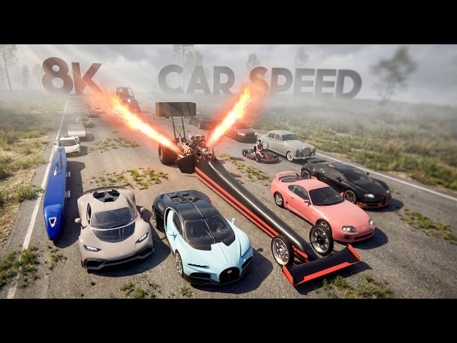 🏎️ 8K CAR Speed Comparison