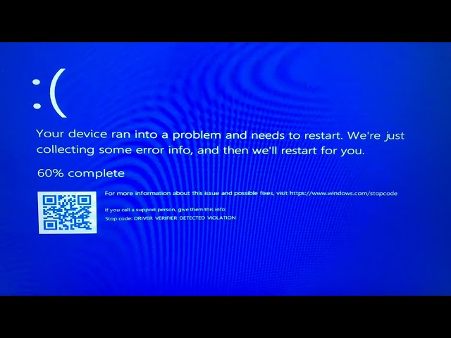 How to fix Driver_Verifier_Detected_Violation BSOD endless loop after using Windows Driver Verifier?