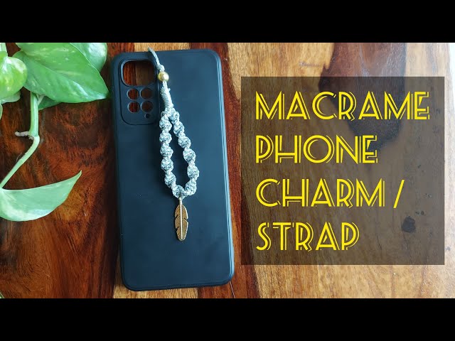 Macrame phone charm | Macrame phone strap for beginners | DIY | Mobile accessories | Step by step