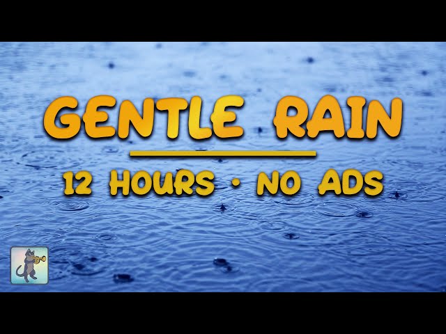 12 HOURS of GENTLE Rain Sounds for Sleeping! 🌧 (NO THUNDER) • No ads