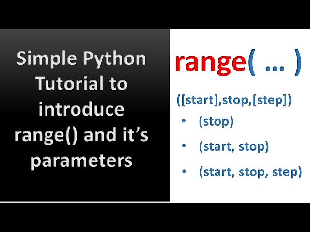 Simple Python Tutorial to introduce range() with it's parameters #loop #for #range #python