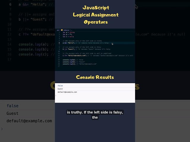These JavaScript Operators Will CHANGE How You Code! 💻 #codingtips, #javascript, #programming