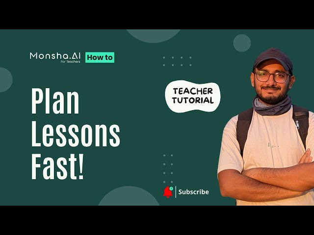 How to Add Lessons in Monsha – AI Lesson Planning Guide