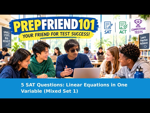 5 SAT Linear Equations Practice Questions: Mixed Set 1 (Easy, Medium, Hard) | PrepFriend101