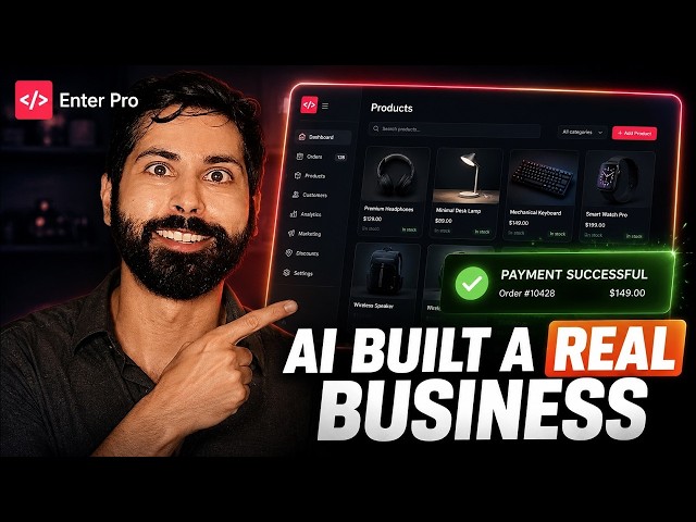 I Built a Real E-Commerce SaaS with Enter Pro