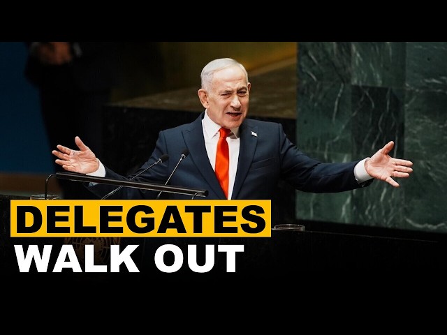 Dozens Of Delegates Walk Out As Israeli Prime Minister Addresses United Nations?