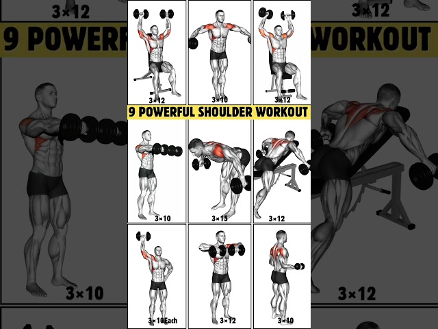 9 Powerfull Dumbbell Shoulder Workout to Transform Upper Body| #workout #shoulderworkout