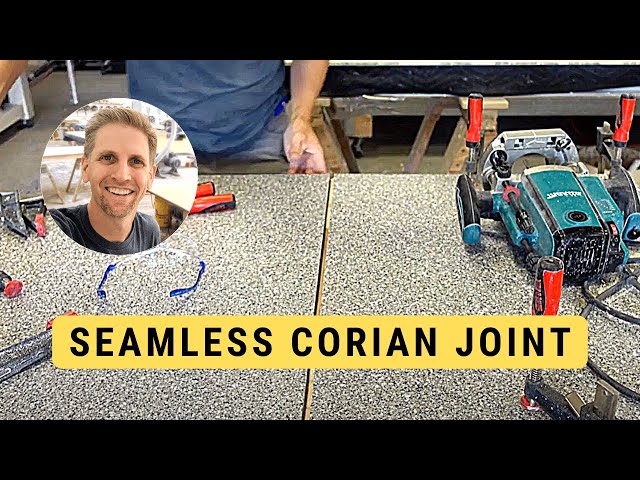 Seaming Corian Solid Surface Joint - Invisible Seam | Freehand