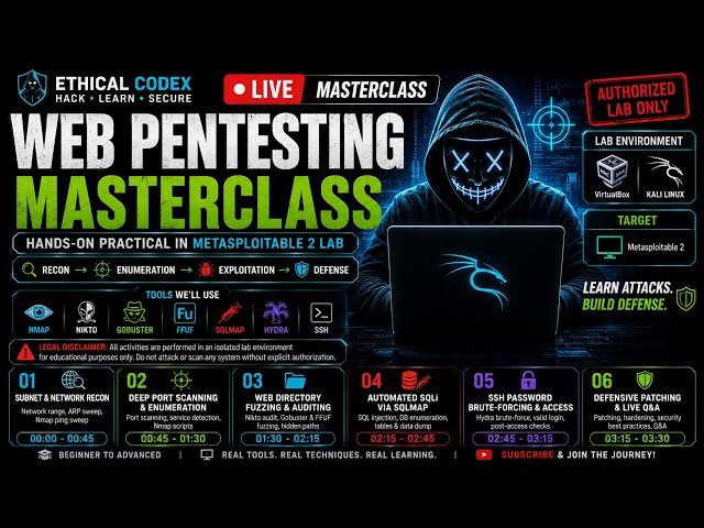Web Pentesting Masterclass 🔥 | Ethical Hacking Practical Guide 2026 | Metasploitable 2 Lab