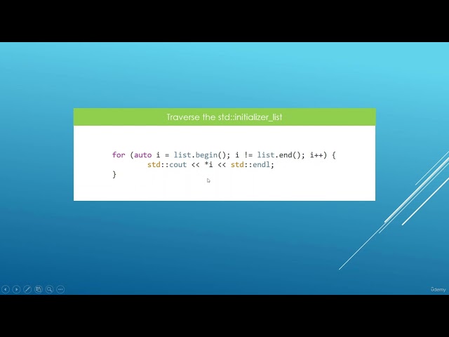 022 Initializer list constructors