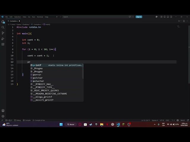 Como hacer un contador en Programación en C.