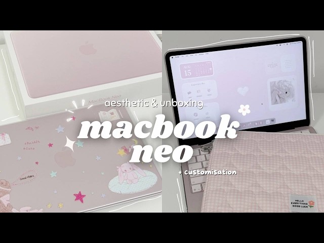 how to customise MacBook Neo? ♡ simple tutorial + unboxing new accessories ✧˖°