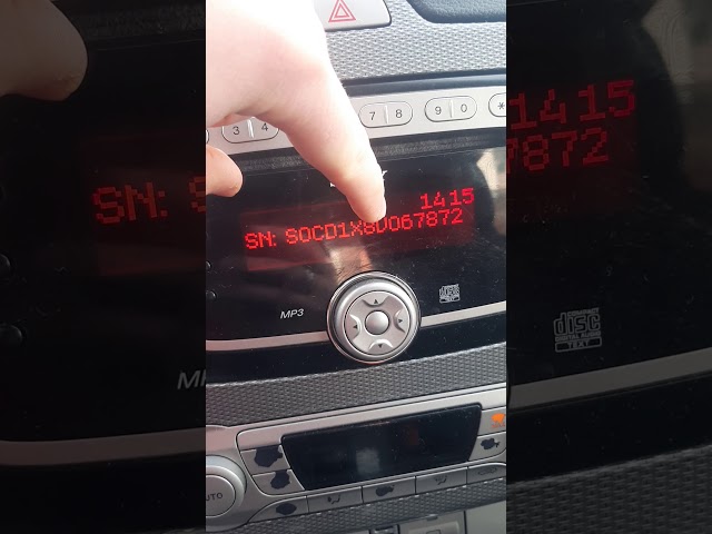 Code for Sony radio, Ford Focus MK2