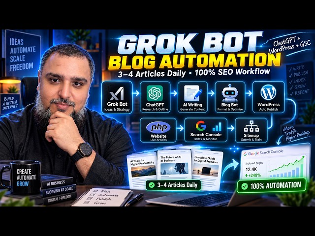 Grok Bot Blog Automation: Auto Publish 3-4 SEO Articles Daily with WordPress + AI