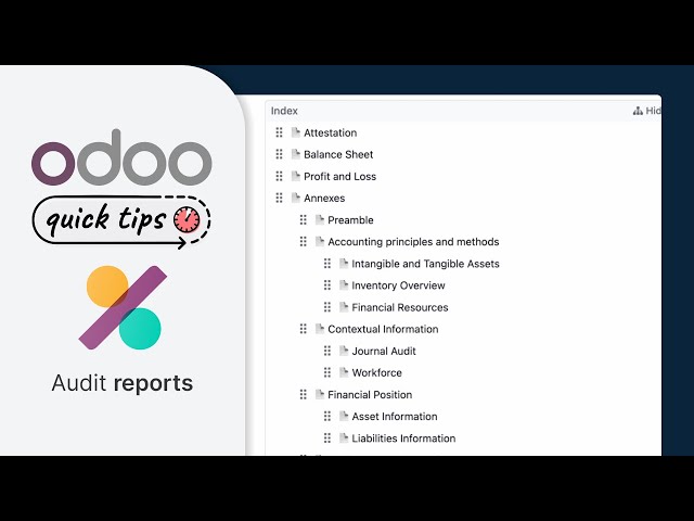 Odoo Quick Tips - Audit report [Accounting]