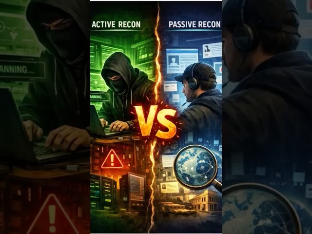 Active & Passive Recon Explained  #shortsfeed #viral #hacker #infosec