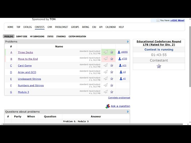 Q1 ✅Three Decks | Educational Codeforces Contest 178  - 💻#coding #codechef #contest #programming