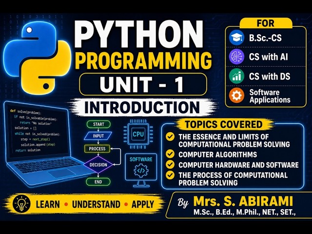 Python Programming Unit-1 Introduction- Essence, limits and Process of computational problem solving