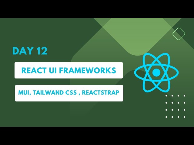 React js UI frameworks |MUI|Tailwand Css| Reactstrap|Day 12|React js malayalam tutorial| Techflix AI
