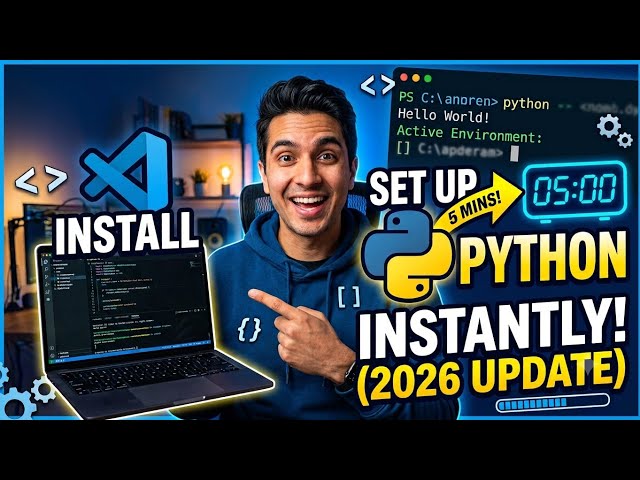 VS Code + Python Setup in 2026: ANYONE Can Do This! (Beginner Step-by-Step)