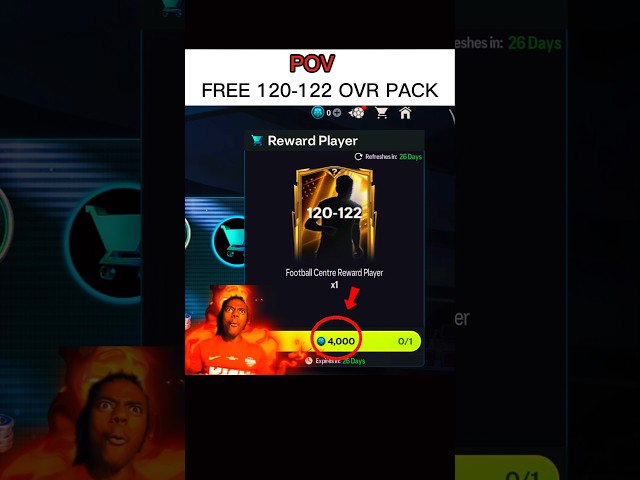 FREE 120-122 OVR PACK 😱🔥 | Football Centre Event | FC Mobile #fcmobile #fcmobileshort