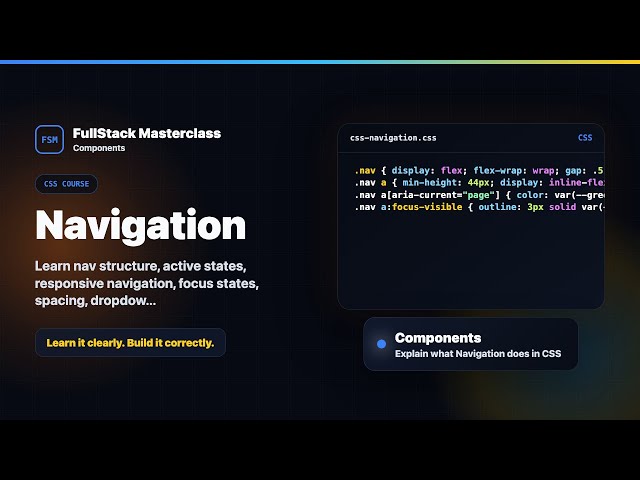 Navigation Explained | FullStack Masterclass CSS Course