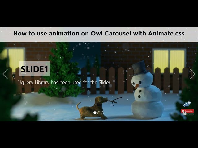 How to use animation on Owl Carousel with Animate.css | Full Screen Slider -2