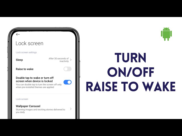 How to Turn On or Off Raise to Wake on Android | Turn On Raise to Wake