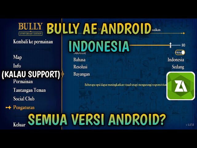 How to Change the Language of the Bully Android Game to Indonesian - Bully Android Tutorial