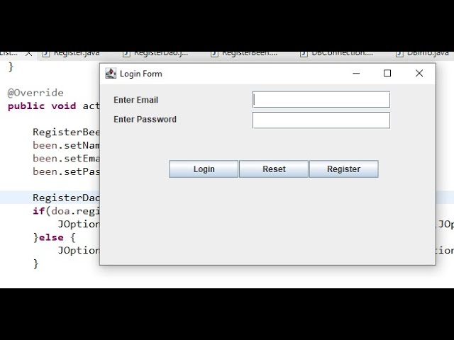 1. Creating Login Form | JAVA | JDBC | AWT SWING |  | Govt. Rani Durgawati College | Semant Sir