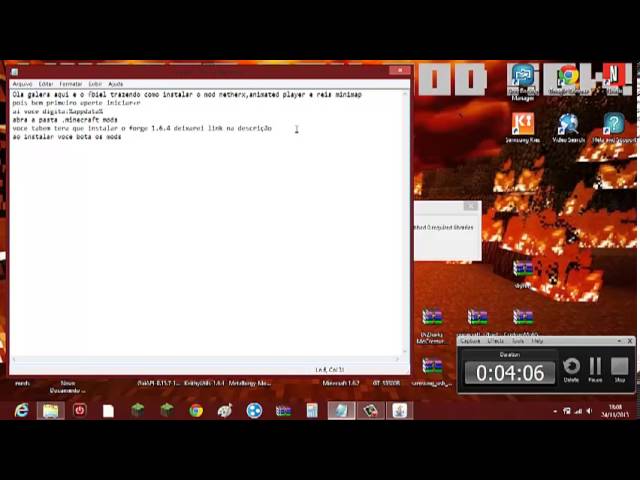 Como instalar mod nethex,animated player e reis minimap 1.6.4