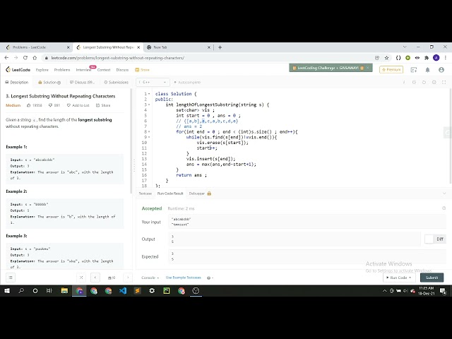 Longest Substring Without Repeating Characters || Leetcode || Medium || Top interview problems
