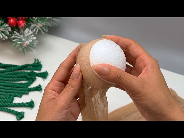 I used a Nylon Sock and Styrofoam!😍 The Result surprised Me!🥰 Cute DIY idea!