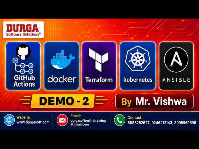 GitHub Actions + Docker + Terraform + Kubernetes + Ansible tutorials || Demo - 2 || by Mr. Vishwa