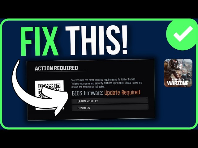 CALL OF DUTY WARZONE BIOS FIRMWARE UPDATE REQUIRED [FIXED] | Bios Firmware Update Required CoD