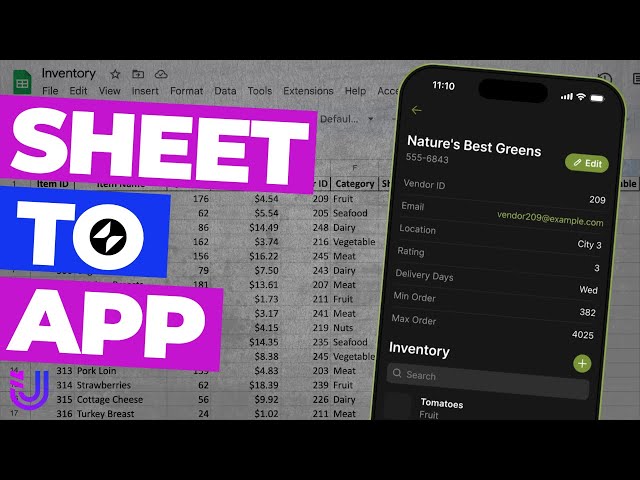Glide: Build mobile apps from spreadsheets in SECONDS #glideapps #nocode #shorts