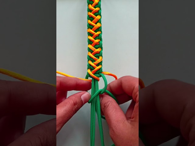 how to make cobra 🐍 snake yellow line paracord bracelet tutorial #shorts #shortsfeed #ytshort