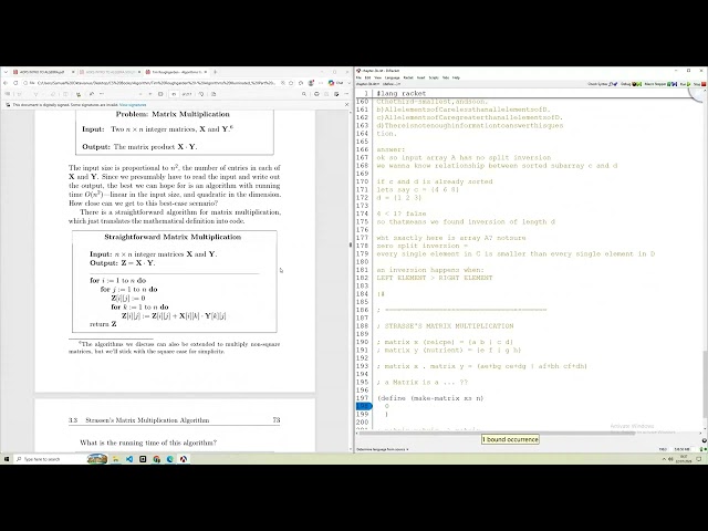 algorithms in racket #10 (self learning)