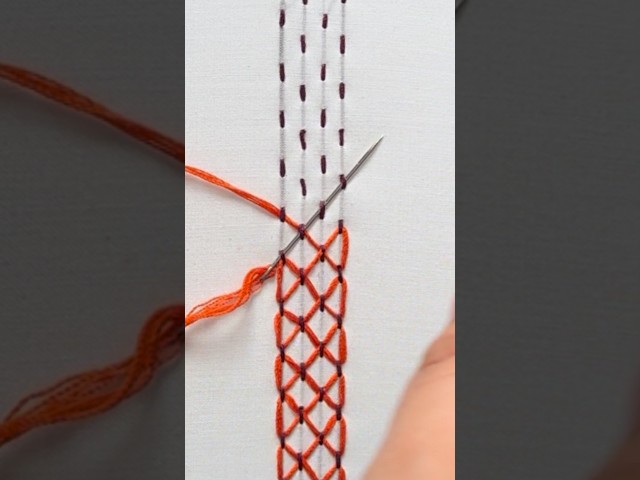 Trending border embroidery design #embroidery #lace #border #beginners #viral #new