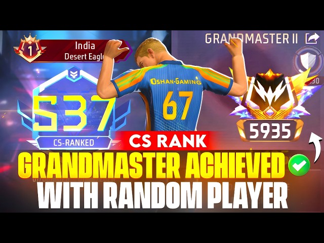Finally Grandmaster Done ✅ Season 37 | Cs Rank Gameplay With Random Players ☠️ #oshangaming