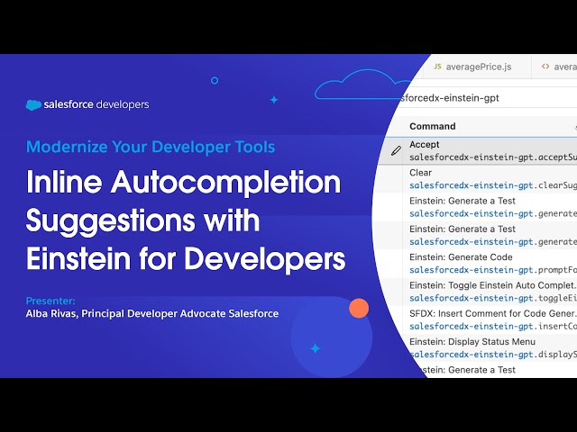 Inline Autocompletion Suggestions with Einstein for Developers | Modernize your Developer Tools